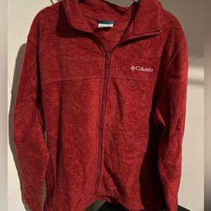 Men’s red maroon fleece zip up